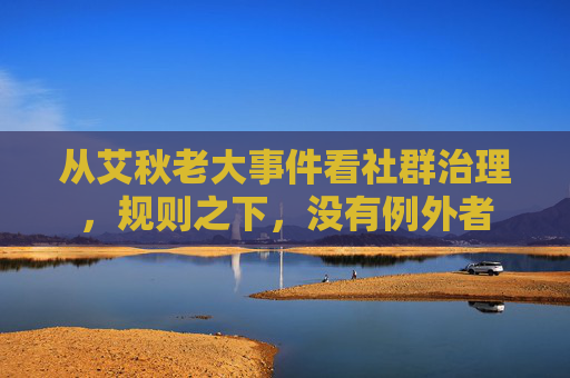 从艾秋老大事件看社群治理,规则之下,没有例外者 从艾秋老大事件看社群治理,规则之下,没有例外者