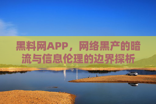黑料网APP，网络黑产的暗流与信息伦理的边界探析