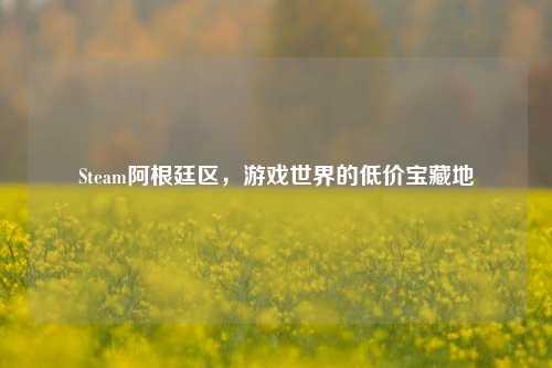 Steam阿根廷区，游戏世界的低价宝藏地