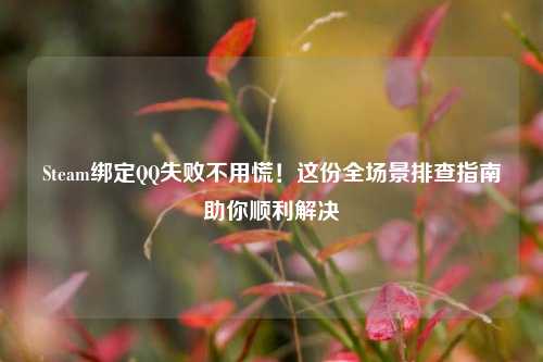 Steam绑定 *** 失败不用慌！这份全场景排查指南助你顺利解决