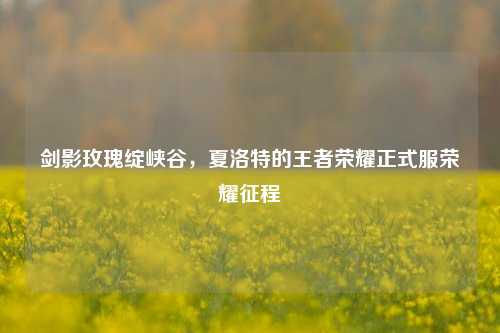 剑影玫瑰绽峡谷，夏洛特的王者荣耀正式服荣耀征程