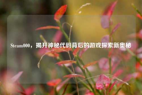 Steam000，揭开神秘代码背后的游戏探索新奥秘