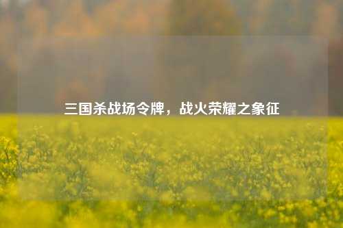 三国杀战场令牌，战火荣耀之象征