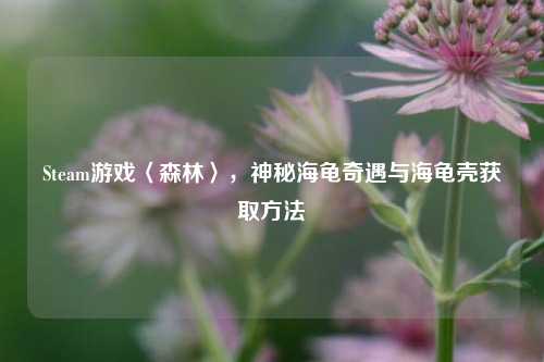 Steam游戏〈森林〉,神秘海龟奇遇与海龟壳获取 ***