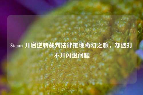 Steam 开启逆转裁判法律推理奇幻之旅，却遇打不开闪退问题