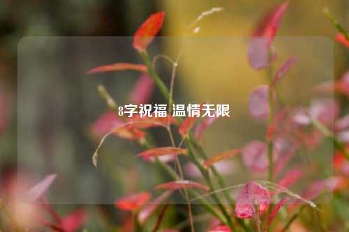 8字祝福 温情无限