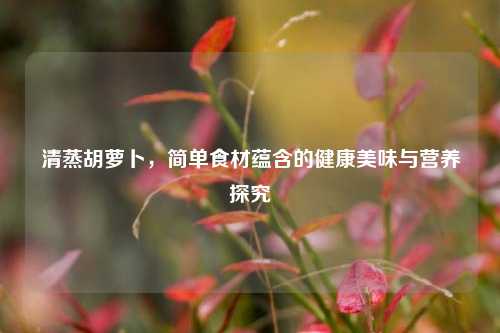 清蒸胡萝卜,简单食材蕴含的健康美味与营养探究