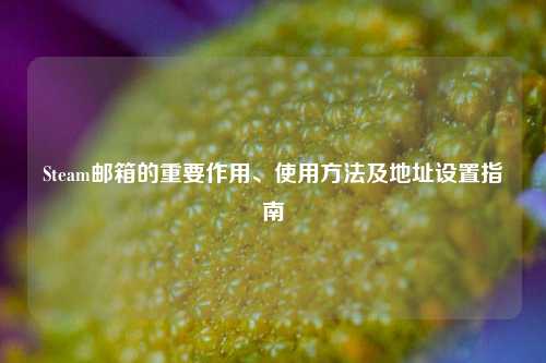 Steam邮箱的重要作用、使用 *** 及地址设置指南