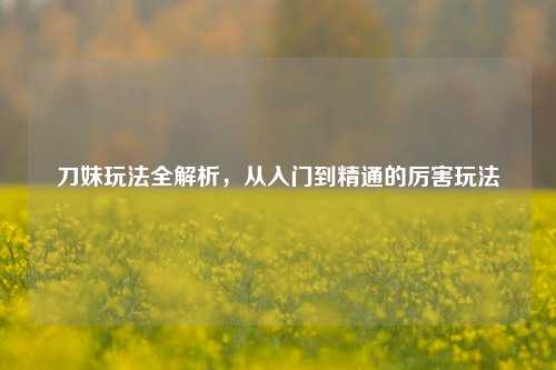 刀妹玩法全解析，从入门到精通的厉害玩法