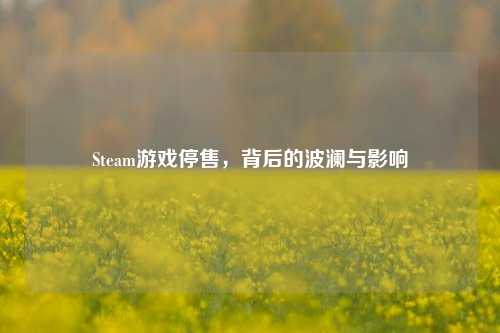 Steam游戏停售，背后的波澜与影响