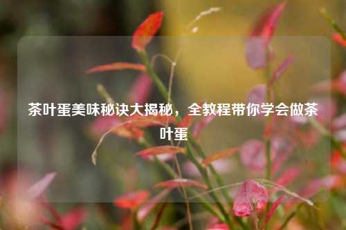 茶叶蛋美味秘诀大揭秘，全教程带你学会做茶叶蛋