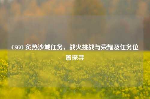 CSGO 炙热沙城任务,战火挑战与荣耀及任务位置探寻