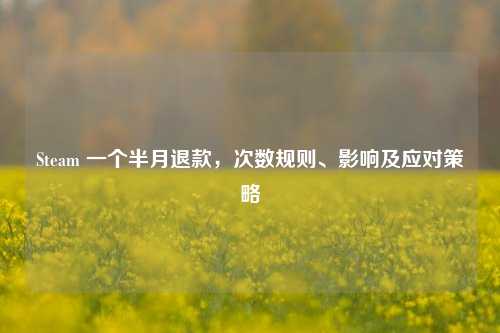 Steam 一个半月退款,次数规则、影响及应对策略