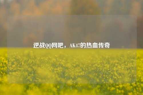 逆战 *** 网吧，AK47的热血传奇