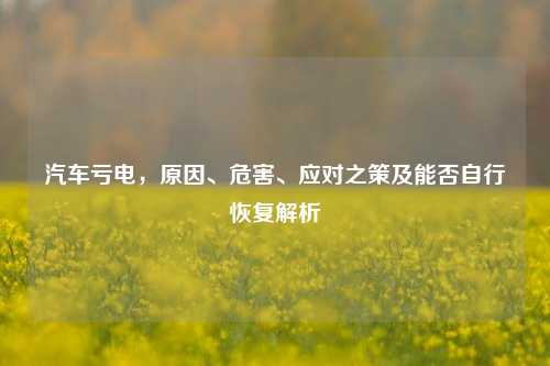 汽车亏电，原因、危害、应对之策及能否自行恢复解析