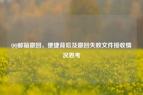 *** 邮箱撤回,便捷背后及撤回失败文件接收情况思考