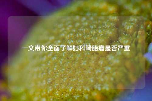 一文带你全面了解妇科畸胎瘤是否严重