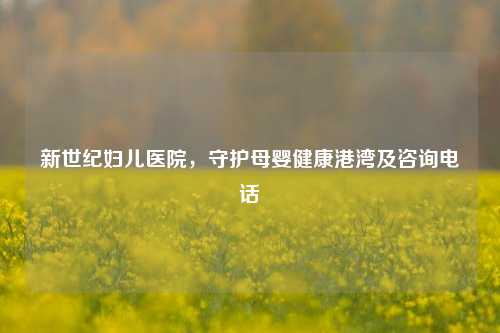 新世纪妇儿医院，守护母婴健康港湾及咨询 *** 