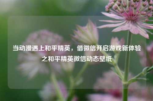 当动漫遇上和平精英,借微信开启游戏新体验之和平精英微信动态壁纸
