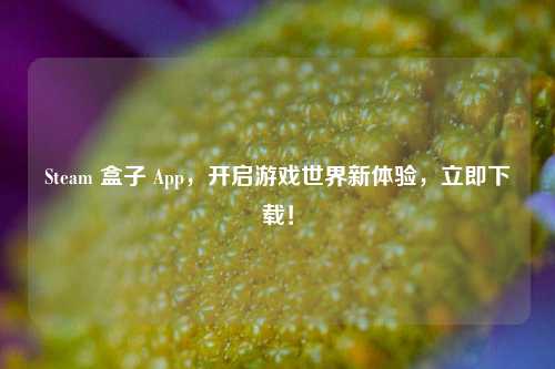 Steam 盒子 App，开启游戏世界新体验，立即下载！