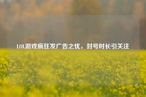 LOL游戏疯狂发广告之忧，封号时长引关注