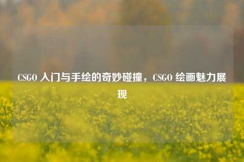 CSGO 入门与手绘的奇妙碰撞，CSGO 绘画魅力展现