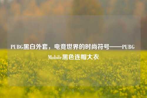 PUBG黑白外套，电竞世界的时尚符号——PUBG Mobile黑色连帽大衣