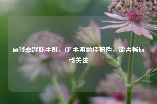 高帧率游戏手机，CF 手游绝佳拍档，能否畅玩引关注