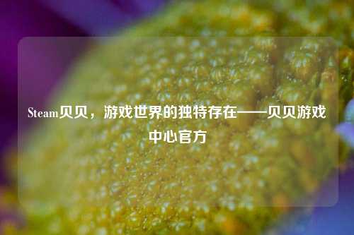 Steam贝贝,游戏世界的独特存在——贝贝游戏中心官方